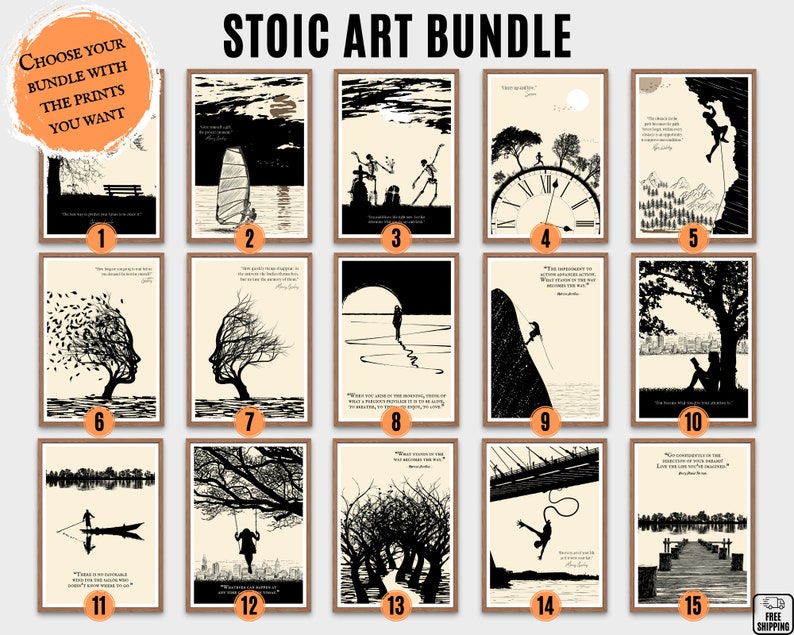 Stoic poster print with a famous stoic reflection about commitment and overcoming from Marcus Aurelius, Look well into thyself; there is a source of strength which will always spring up, from Roman Emperor Marcus Aurelius, Meditations Books