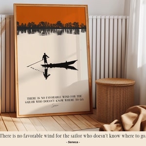 Modern stoic print with an motivational quote by Seneca perfect as a  home decor, room decoration, living room art print or modern decoration for your daily inspiration. Giclée printing quality, high quality paper and physical poster print.