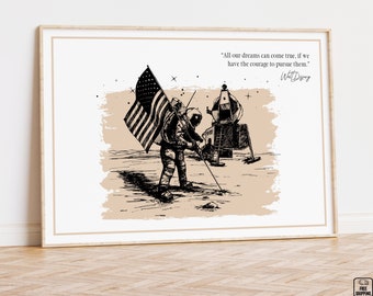 Famous Walt Disney Quote about dreams: inspirational wall art for office - Home Improvement Idea
