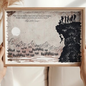 Meaningful Quote Gift About Courage, Direction and Authentic Purpose - Heartfelt Emerson quote - Stoic Philosophy