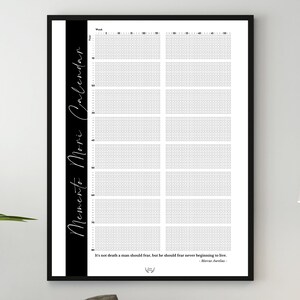 printable memento mori calendar weeks of life poster stoicism etsy