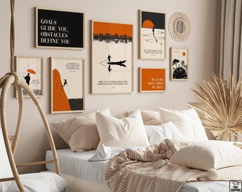 Stoic Philosophy Art Print Set: Marcus Aurelius Quotes, Gallery Wall Decor