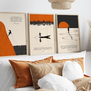 Stoicism Wall Set of 3 Stoic Prints | Stoic Philosophy Modern Home Decor Wall Art | Stoic Wall Print Set of 3 Posters Marcus Aurelius Seneca