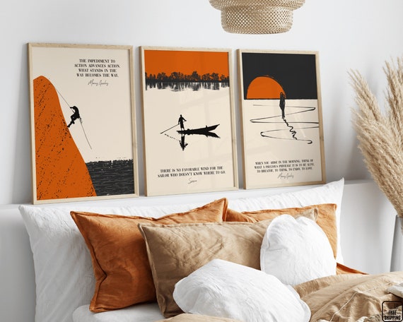 Stoic Philosophy Art Prints: Marcus Aurelius & Seneca Quotes, Set of 3