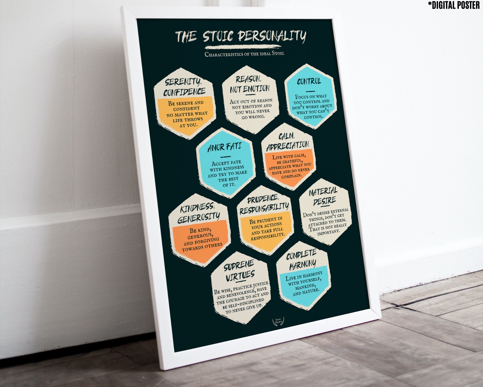 Stoic Virtues Art Print: Daily Stoic Rules (digital Download) - Etsy