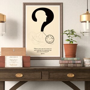 This motivational poster is a positivity gift for women, a feminist gift perfect for the home office, a nice gift for entrepreneurs who want to keep dreaming. Boho decoration or trendy decoration for your room with Stoic illustration for book lovers