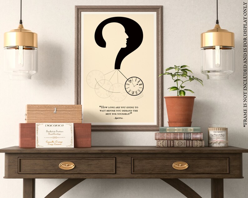 This motivational poster is a positivity gift for women, a feminist gift perfect for the home office, a nice gift for entrepreneurs who want to keep dreaming. Boho decoration or trendy decoration for your room with Stoic illustration for book lovers