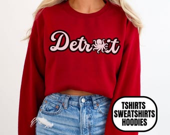 Detroit Hockey Apparel, Mens & Womens T-shirt/Crewneck Sweatshirt/ Hoodie, Sports Fan Gift, Game Day Outfit, Octo O