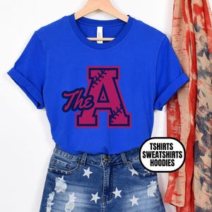 The A Atlanta Baseball Shirt Crewneck Sweatshirt Hoodie, Mens & Womens Sports Apparel, T-shirt Gift for Baseball Fan