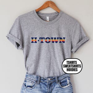 Houston Baseball Unisex Apparel, Mens & Womens Shirts Crewneck Sweatshirts Hoodies, Gift for Sports Fan, Game Day Outfit, Striped H Town