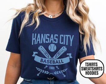 Vintage Style Kansas City Baseball Apparel, Mens & Womens T-shirts/Crewneck Sweatshirts/Hoodies, Gift For KC Sports Fan, Game Day Outfit