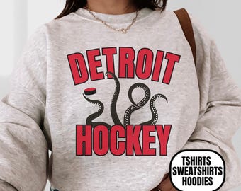 Detroit Hockey Apparel, Mens & Womens T-shirt/Crewneck Sweatshirt/ Hoodie, Sports Fan Gift, Game Day Outfit, Mascot