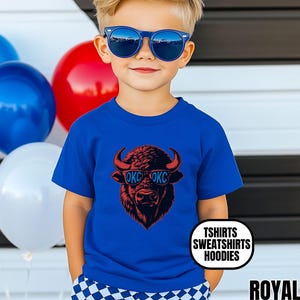 Youth OKC Basketball Apparel, Boys & Girls T-shirts/Crewneck Sweatshirts/Hoodies, Kids Game Day Gift, Sports Fan Gear Outfit, Mascot Glasses
