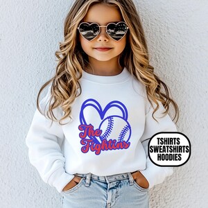 Youth Philadelphia Baseball Apparel, Boys & Girls Tshirts/Crewneck Sweatshirts/Hoodies, Sports Fan Gift, Kids GameDay Outfit, Fightins Heart
