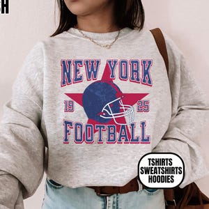 Distressed Vintage Style New York Football Apparel, T-shirt Crewneck Sweatshirt Hoodie, Mens & Womens Gift For Sports Fan, Game Day Outfit