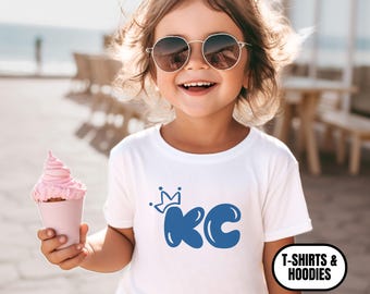 Toddler Kansas City Baseball Apparel, Boys/ Girls Long & Short Sleeve Tees Hoodies, Gift For Sports Fan, Kids Game Day Outfit, Bubble Crown