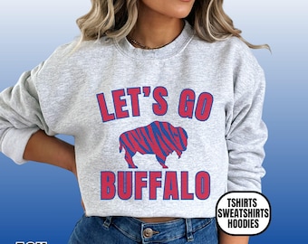Buffalo Football Apparel, Mens & Womens T-shirts/Crewneck Sweatshirts/ Hoodie, Sports Fan Gift, Let's Go Zebra Print