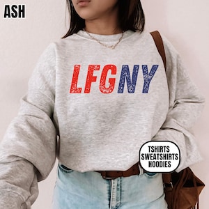 Distressed New York Football Unisex Apparel, T-shirt Crewneck Sweatshirt Hoodie, Mens & Womens Gift For Sports Fan, Game Day Outfit, LFGNY