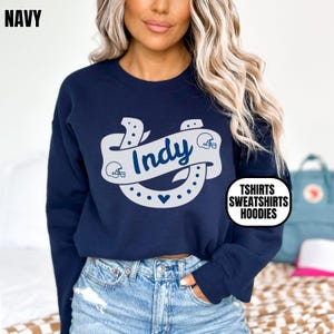 Indianapolis Football Unisex Apparel, Mens & Womens T-shirts/Crewneck Sweatshirts/ Hoodies, Game Day Gift For Sports Fan, Horseshoe Heart
