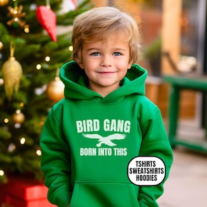 Youth Philadelphia Football Apparel, Boys & Girls Tees, Crewneck Sweatshirt, Hoodie, Gift For Sports Fan, Kids Game Day Gear, Born