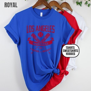 Vintage Style Los Angeles Unisex Baseball Apparel, Mens & Womens T-shirt Crewneck Sweatshirt Hoodie, Gift For Sports Fan, Game Day Outfit