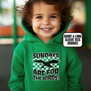 Toddler Checkered Philadelphia Football Apparel, Boys/ Girls Long & Short Sleeve Tees Hoodies, Gift For Sports Fan, Kids Game Day Outfit