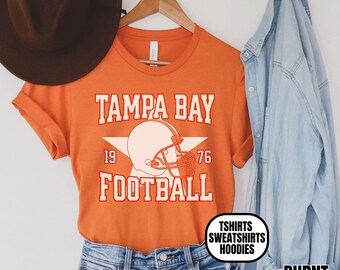 Distressed Vintage Style Tampa Bay Football Unisex Apparel, Mens & Womens T-shirts/Crewneck Sweatshirts/Hoodies, Gift For Sports Fan
