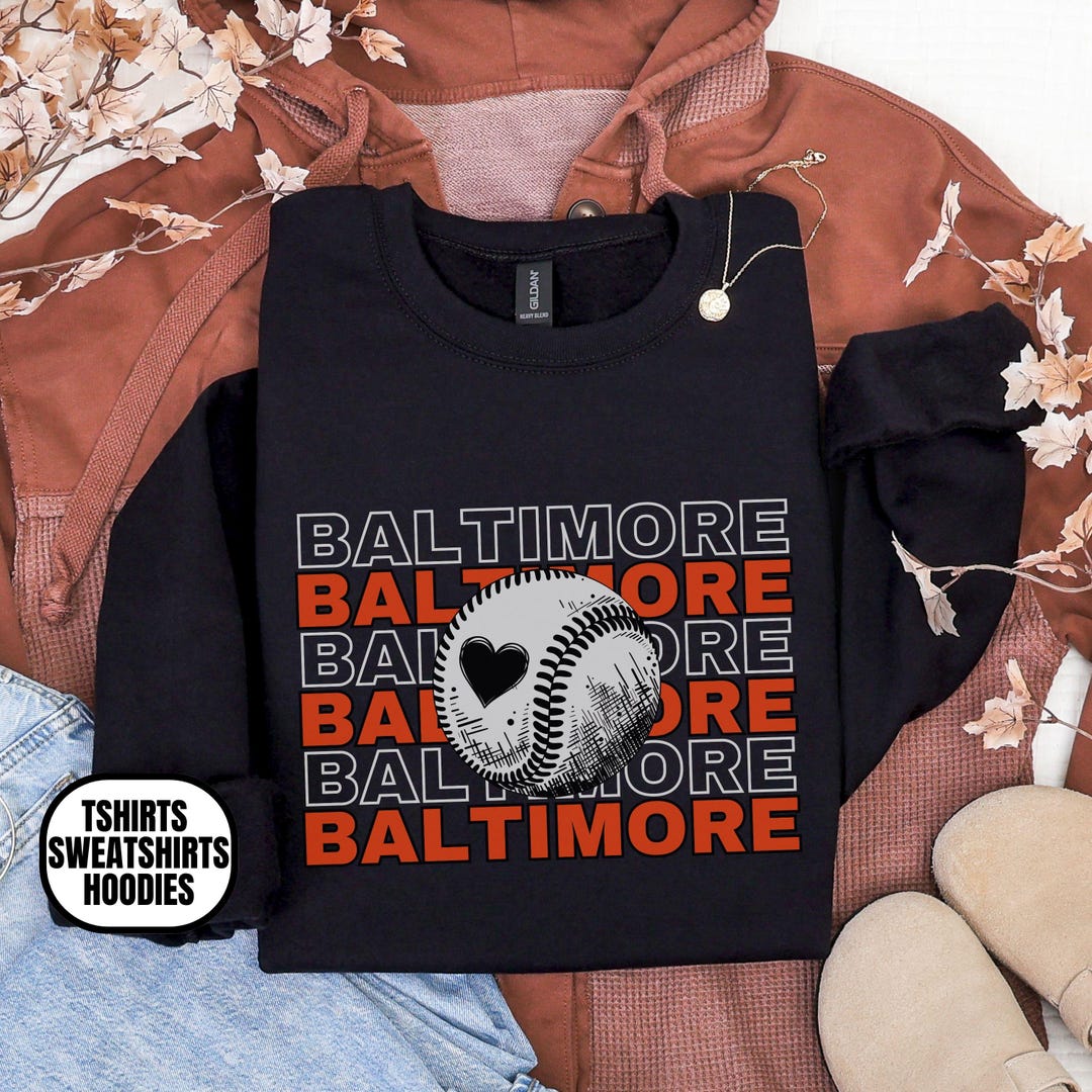 Baltimore Baseball Unisex Apparel, T-shirts/crewneck Sweatshirts ...