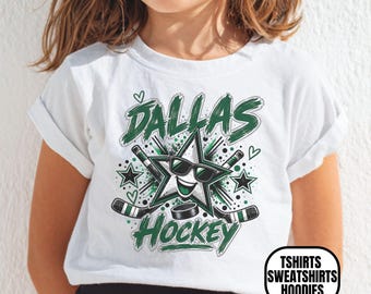 Toddler Dallas Hockey Apparel, Boys & Girls T-Shirts/Sweatshirts/Hoodies, Kids Sports Fan Gift, Paint Splash Mascot