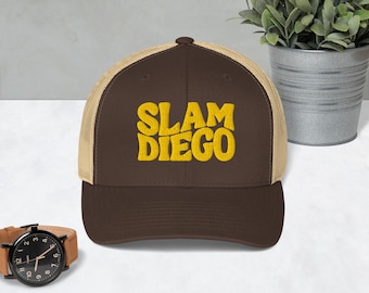 San Diego Baseball Trucker Hat, Mens & Womens Baseball Cap, Gift For Sports Fan, Game Day Apparel, Retro Slam Diego