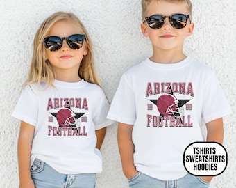 Youth Distressed Vintage Style Arizona Football Apparel, Boys & Girls T-Shirts/Sweatshirt/Hoodies, Kids Sports Fan Gift