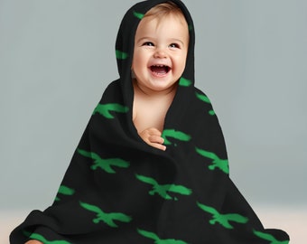 Eagle Football Blanket, Philadelphia Sports Plush Blanket, Kids Kelly Green Eagle Throw, Gift for Fan