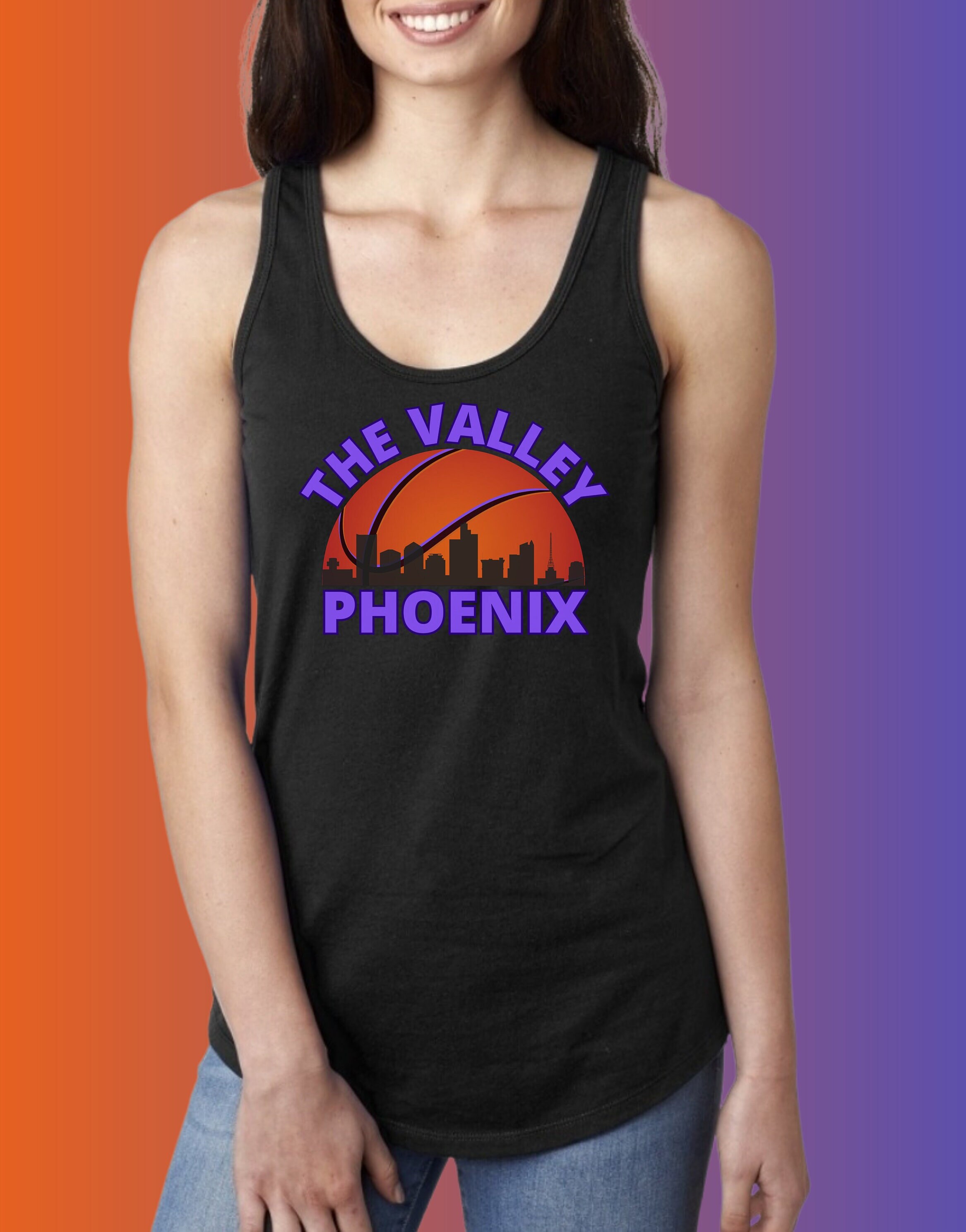 Women's Sportiqe Black Phoenix Suns 2021/22 City Edition The Valley Janie  Tank Top 