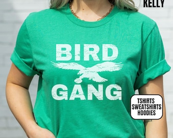 Distressed Philadelphia Football Apparel Mens & Womens T-shirts/Crewneck Sweatshirts/ Hoodies, Gift Sports Fan, Game Day Outfit, Bird Gang
