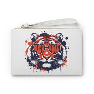 Pochette de baseball Detroit, sac à main pour femme, cadeau d'accessoires pour fan de sport, équipement de jour de match, lunettes anti-éclaboussures de peinture