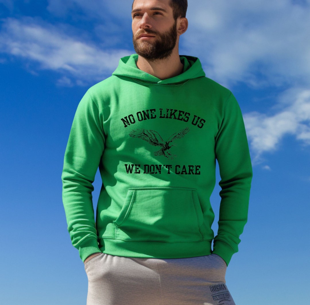 Distressed No One Likes Us We Don't Care Hoodie, Philadelphia Sports