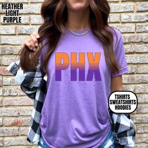 Phoenix Basketball Unisex Apparel, Mens & Womens T-shirts/Crewneck Sweatshirts/ Hoodies, Gift For Sports Fan, Game Day Outfit, Striped PHX