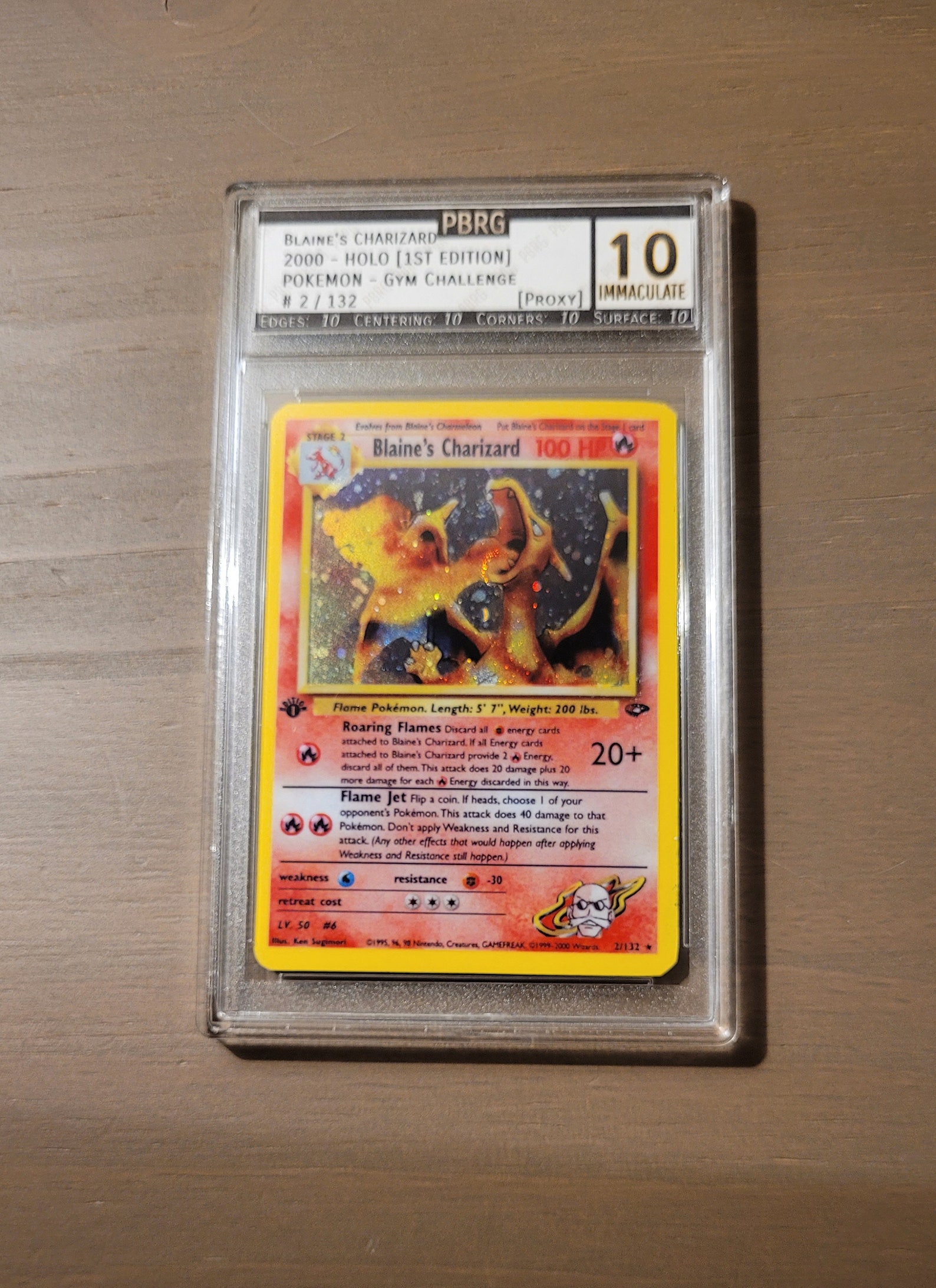 Blaine's Charizard 1st Edition Handmade/Proxy Pokémon Etsy