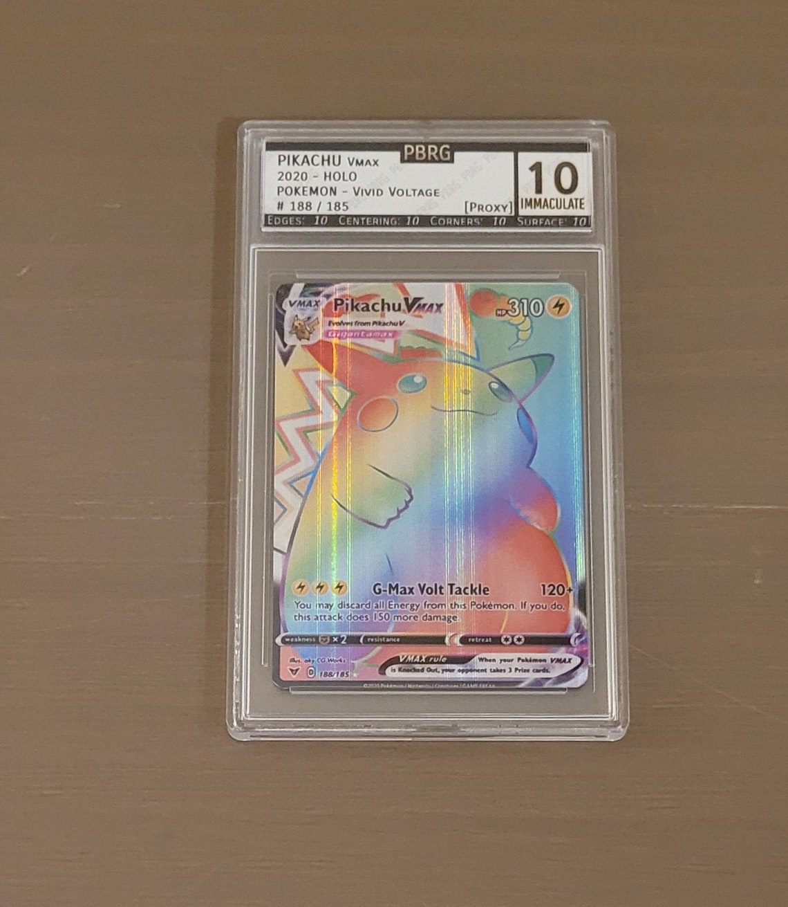 Pikachu Vmax Holo completo Tarjeta Pokémon hecha a mano / Etsy