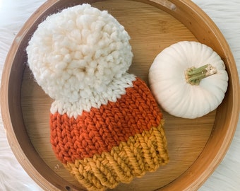 Candy Corn Beanie Newborn/Baby