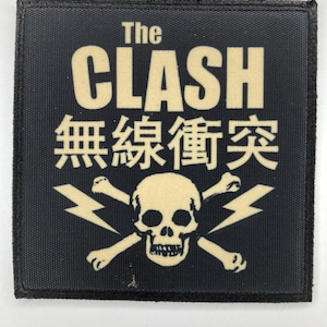 The clash iron on or sew in patch alternative rock jacket clothes accesories vintage design new wave post punk