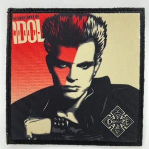 Billy idol iron on or sew on patch rock battle jacket clothes accesories vintage design pop music new wave 80s