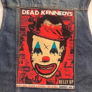 Dead Kennedys rygglapp sy-på lapp punkrockband jacka kläder accessoarer vintage design hardcore metal musik punkväst dåliga hjärnor