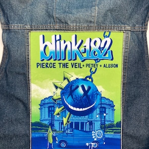 blink 182 back patch sew on patch punk rock band jacket clothes accesories vintage design hardcore metal music punk vest bad brains