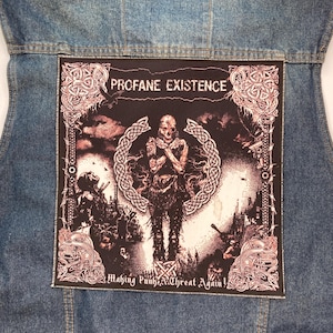 pig destroyer back patch sew on patch punk rock band jacket clothes accesories vintage design hardcore rock metal music punk vest GBH