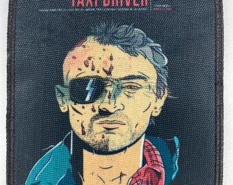 taxi driver cool iron on or sew on patch jacket clothes accessories vintage design skate punk rock horror