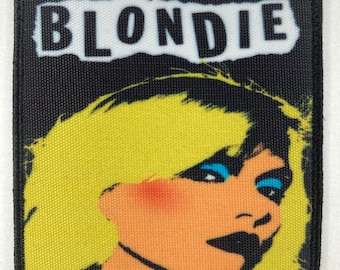 Blondie rock patch iron on or sew on diy jacket clothes accessories vintage design pop music new wave 80s female vocalists