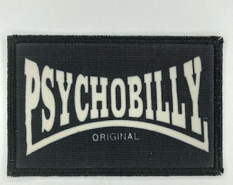 Psychobilly opstrijkbare of naai in patch rockband jas kleding accessoires vintage design rockabilly punk indie muziekstijl zwerfkatten meteoren