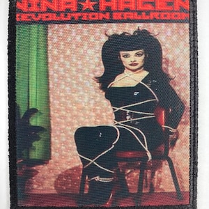 Nina Hagen strijk- of naaipatch voor rockband, jas, kledingaccessoires, vintage design, popmuziek, new wave, jaren 80, vrouwelijke vocalisten