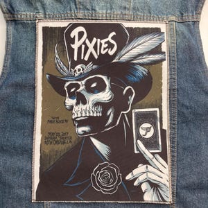 Pixies back patch sew on patch garage rock band jacket clothes accesories vintage design alternative garage grunge rock